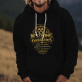 Joshua 1:9 Be Strong & Courageous Lion Christian Hoodie Faith Over Fear Pullover