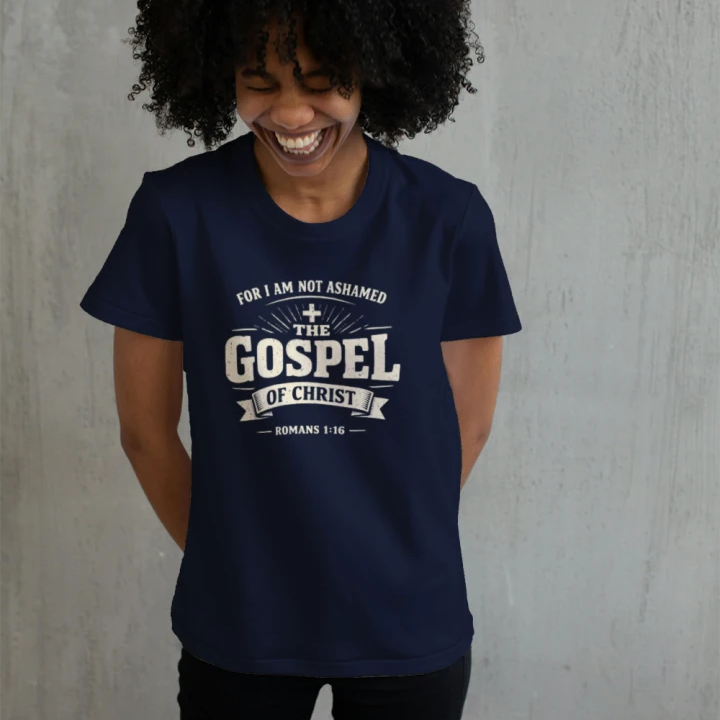 Romans 1:16 Gospel of Christ Christian T-Shirt Faith Scripture Tee Unisex