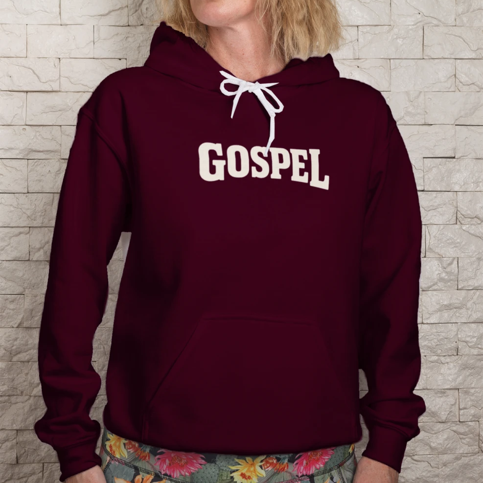 Obsidien Gospel Hoodie Classic Fit Cotton‑Poly Blend Yarn Double‑Lined Hood