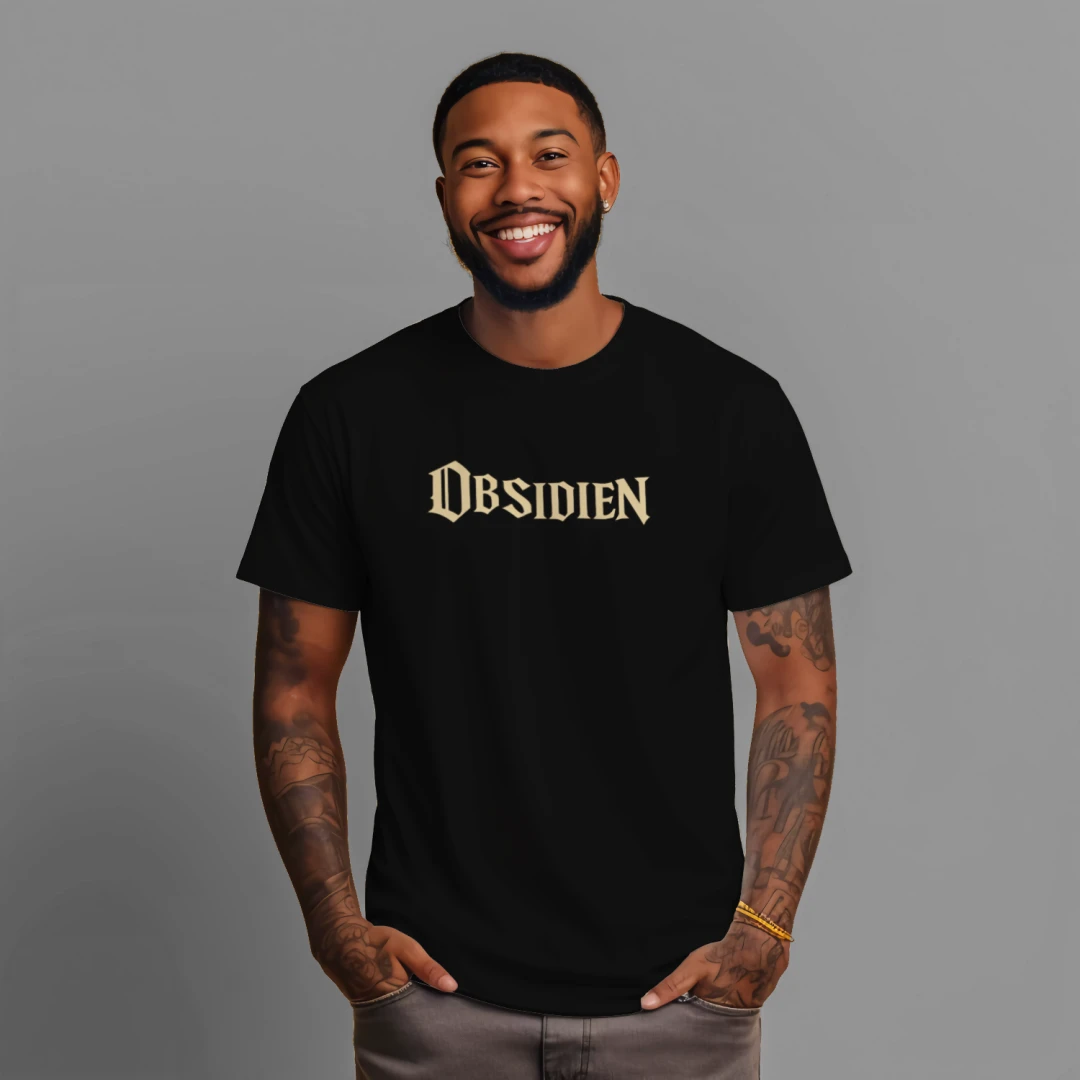 Obsidien Logo T‑Shirt 5.3oz Classic Fit, USA Cotton, Durable Double‑Stitch Tee
