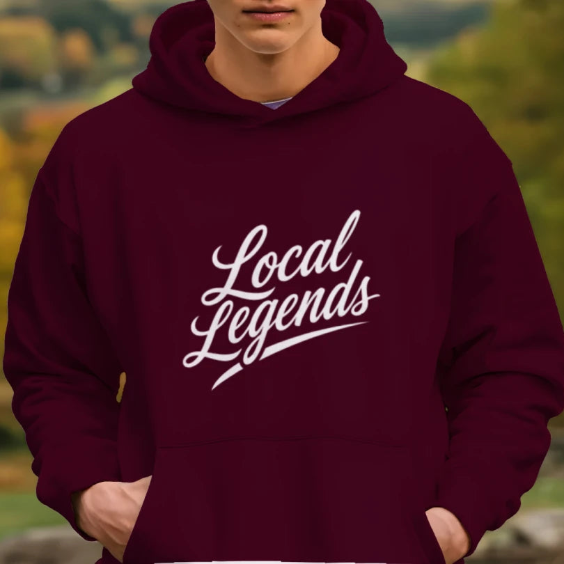 Local Legends Hoodie Classic Fit Cotton Blend Graphic Pullover Sweatshirt