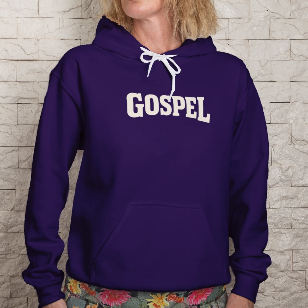 Obsidien Gospel Hoodie Classic Fit Cotton‑Poly Blend Yarn Double‑Lined Hood