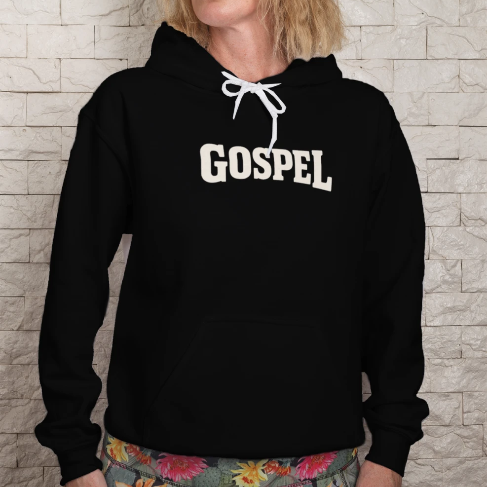 Obsidien Gospel Hoodie Classic Fit Cotton‑Poly Blend Yarn Double‑Lined Hood
