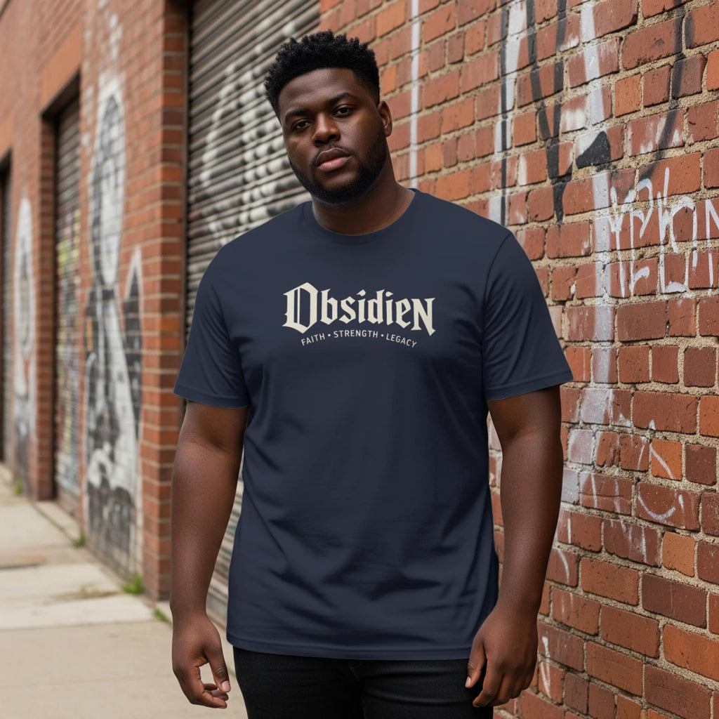 Obsidien Faith Strength Legacy Streetwear Graphic Cotton T-Shirt