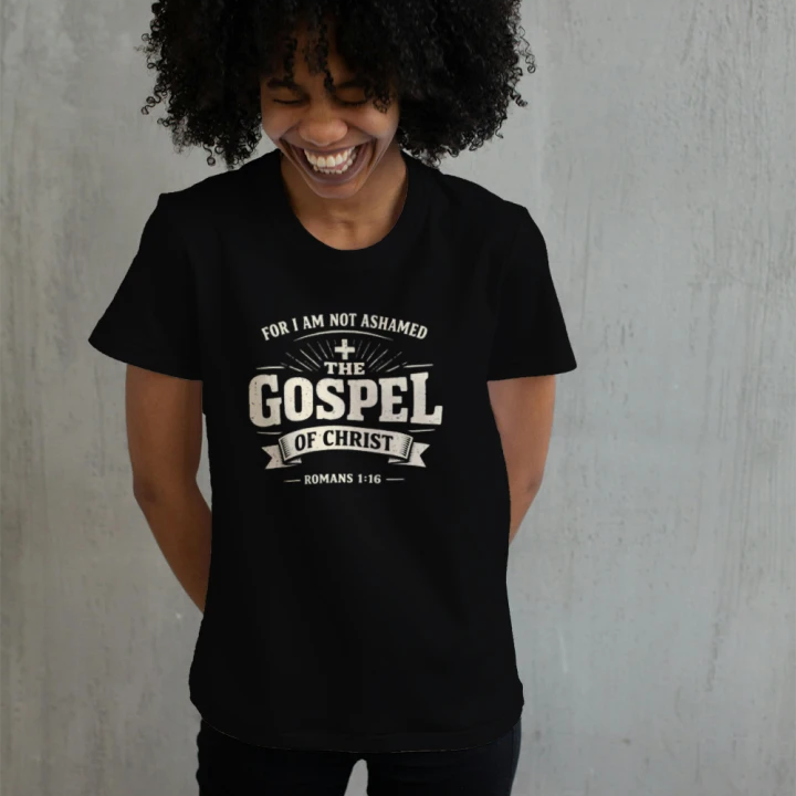 Romans 1:16 Gospel of Christ Christian T-Shirt Faith Scripture Tee Unisex