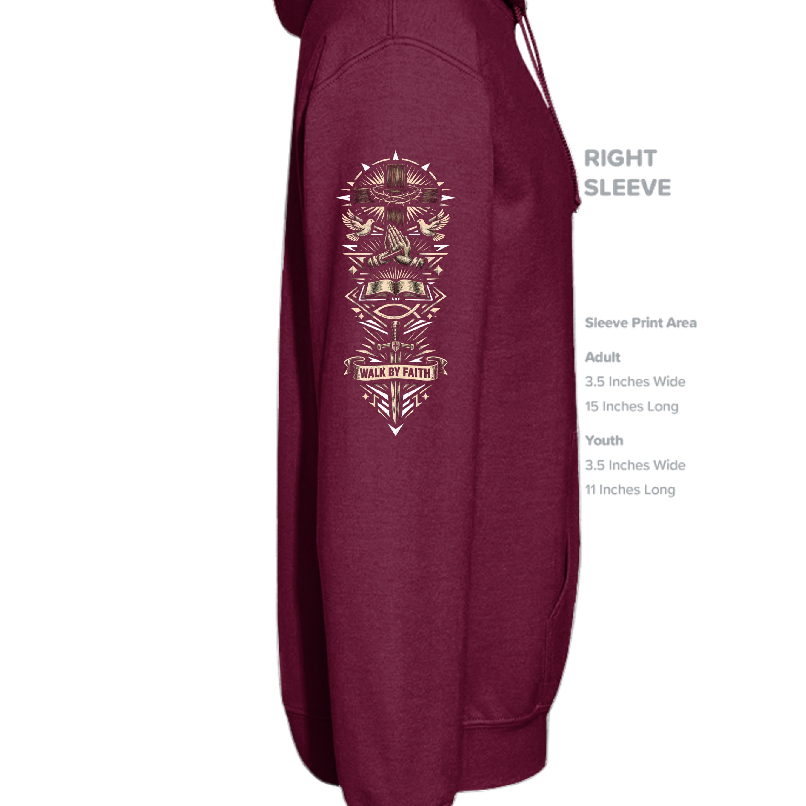 MAROON - G185 - SLEEVE_RIGHT